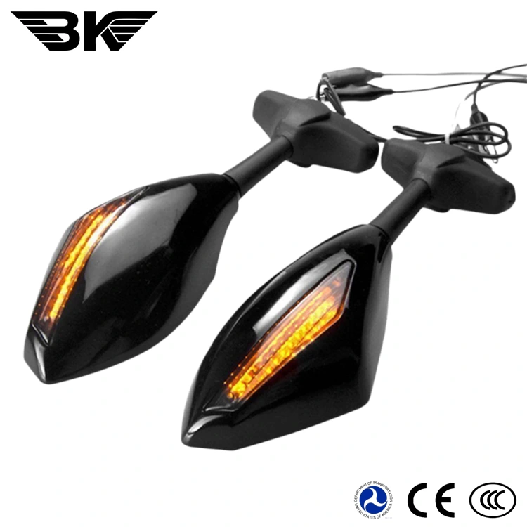 Specchietto retrovisore moto con luci a led con indicatori di direzione