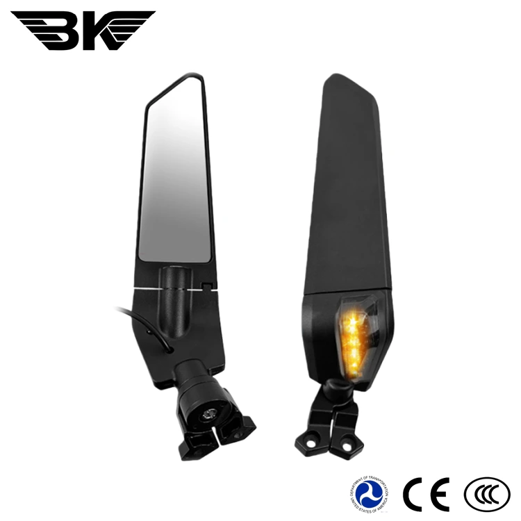 Kit specchietto retrovisore per moto con luce a led