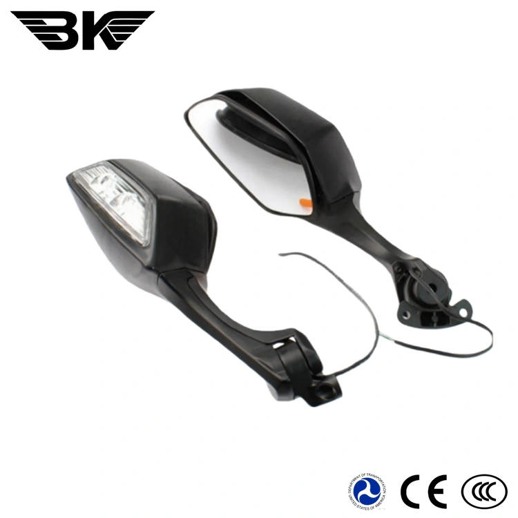 Specchietto laterale per moto con luce a led